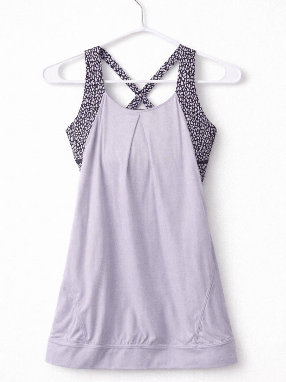 Lululemon Lavender Drapey Tank Top Size 6 Built-In Bra Strappy Back